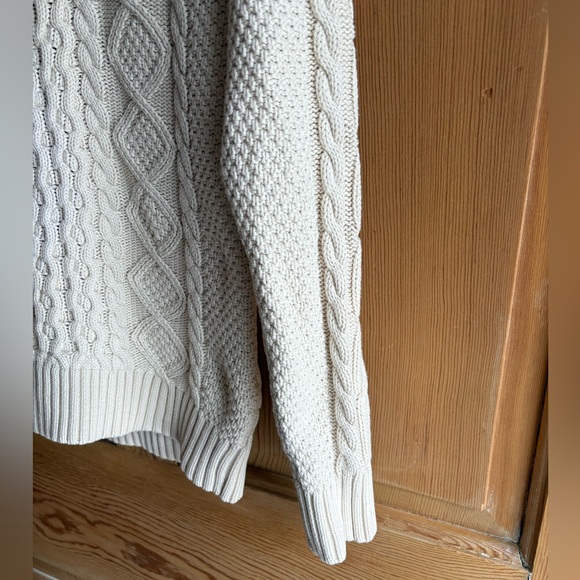 L.L. Bean Cotton Cable Knit Sweater | Coastal Spring Layer | Size Small - Picture 5 of 7